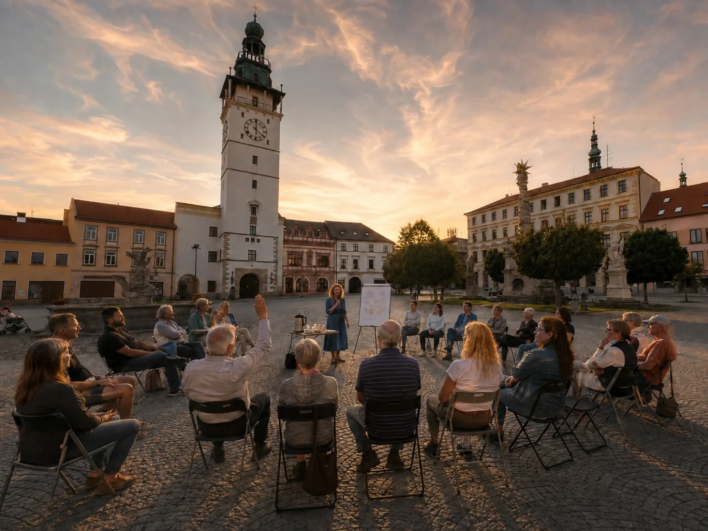 Vizualizace záměru: Káva a debata po celý rok