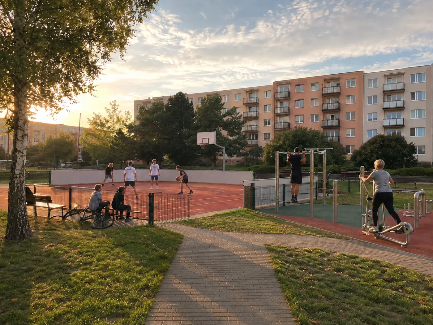 Vizualizace záměru: Sportoviště zdarma a blízko domova